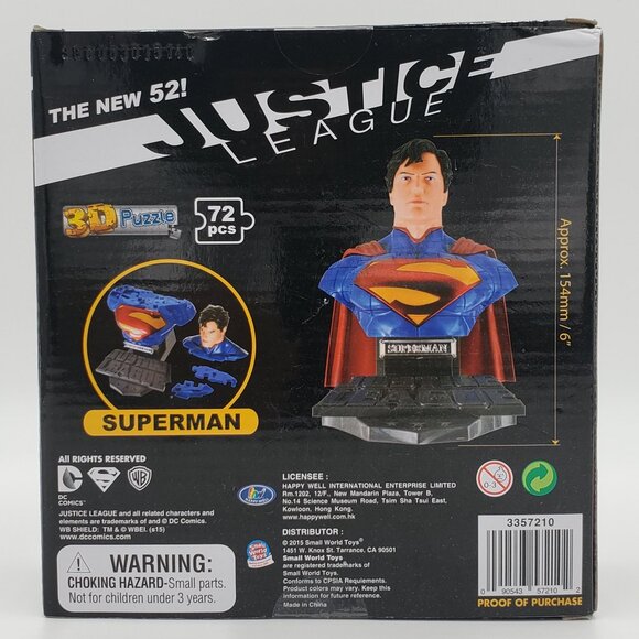 DC Comics Justice League Superman 3D Puzzle 72 Pieces The New 52 (LAST ONE) - Picture 4 of 5